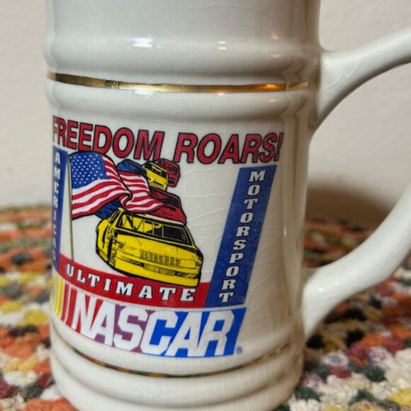 Vintage NASCAR "Freedom Roars" Commemorative Ceramic Beer Stein - Picture 5 of 16